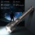 120m PEETPEN L9 – USB Rechargeable Osram LED Flashlight Pocket Torch 4 Modes 500 Lumens 10440 Battery IPX4 Waterproof
