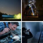 400m PEETPEN L30- LED USB rechargeable flashlight 1200 lumens, 400meters beam, IPX6 waterproof, 2SC Li-ion 1,200mAh battery(included)