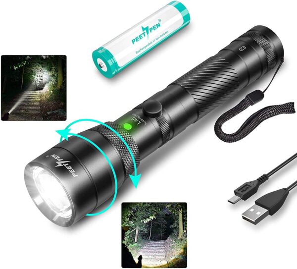 Buy Best 0.5Km Beam Torch Peetpen L45 Zoomable Usb Led Flashlighttorch Rechargeable 900 Lumens Ipx6 Waterproof 18650 Batteryincluded 1Yr Warranty 11 Products Price In Kenya Lumen Vault Products Price In Kenya Lumen Vault 900 Lumens Osram P8 Led 500 Meters Beam 4 Light Modes: High/Low/Strobe/Sos 1,200Mah Imr 18650 Li-Ion Battery Up To 9 Hrs Of Uninterrupted Illumination. Ipx6 Waterproof( Can Be Used In Places Where There Is A Risk Of Being Wet By Splashing Water, But Not Under The Shower.) Warranty: 1Yr