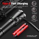 klarus XT11GT Pro – 2200 Lumens USB C Rechargeable Flashlight torch, Instant Reaction Dual Tail Switches,  with 3100mAh IMR 18650 Battery, Holster