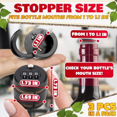 Buy Combination Lock for Wine & Liquor Bottle-Wine Whiskey Bottle Top Stopper Kenya Jumia (8)