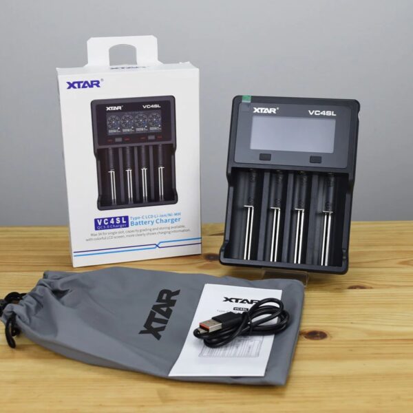 Xtar Vc4Sl Charger For 18650 Lithium Batts - It Can Freely Charge Lithium-Ion And Ni-Mh Batteries Simultaneously.