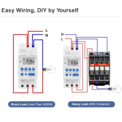 ManHua MT15 Digital Timer Switch relay switch for automation, 16A, 240VAC
