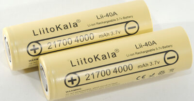 LiitoKala Lii-40A 21700 Flat Top 4000mAh Battery – Unprotected High-Drain Cell Li-ion Battery for Flashlight, Vape Mods, and DIY Projects (1)
