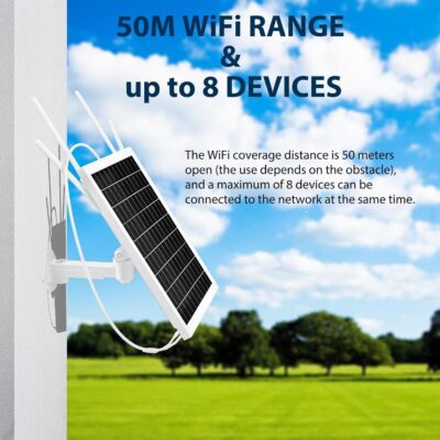 Solar Powered 4G LTE Modem Router with SIM – 25600mAh Battery & Repeater Mode